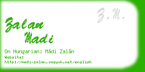 zalan madi business card