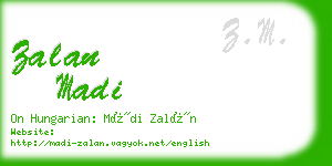 zalan madi business card